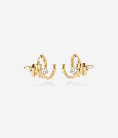 Boucles d'oreilles Veronica (Acier doré)