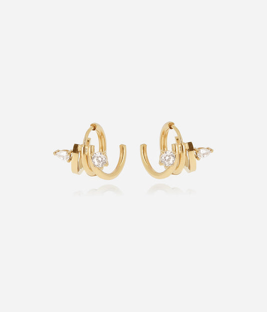 Boucles d'oreilles Veronica (Acier doré)