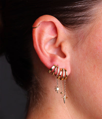 Boucles d'oreilles Virginia (Acier doré)