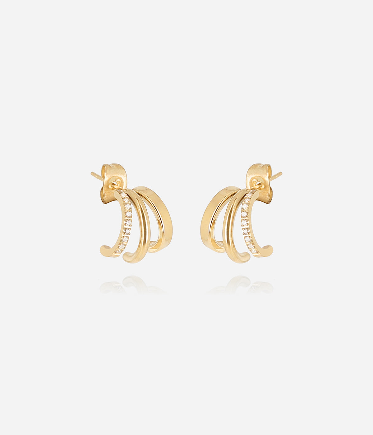 Boucles d'oreilles Virginia (Acier doré)