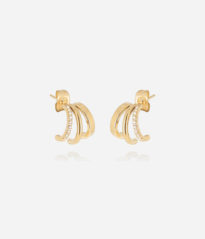 Boucles d'oreilles Virginia (Acier doré)
