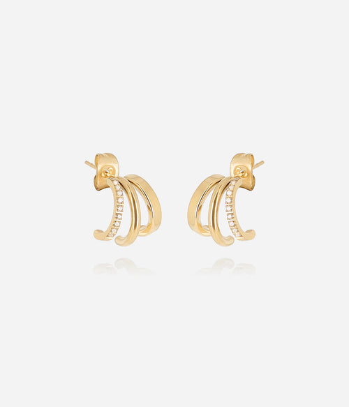 Boucles d'oreilles Virginia (Acier doré)