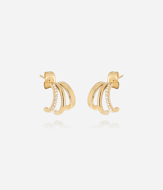 Boucles d'oreilles Virginia (Acier doré)