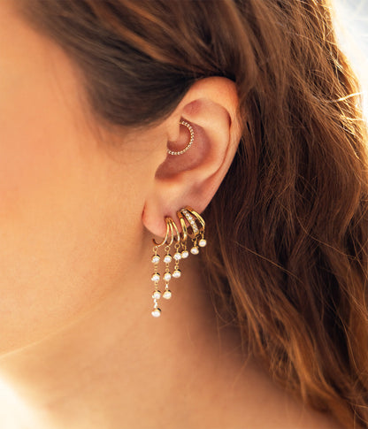 Boucles d'oreilles Silvia (Acier doré)