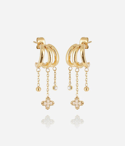 Boucles d'oreilles Cristina (Acier doré)