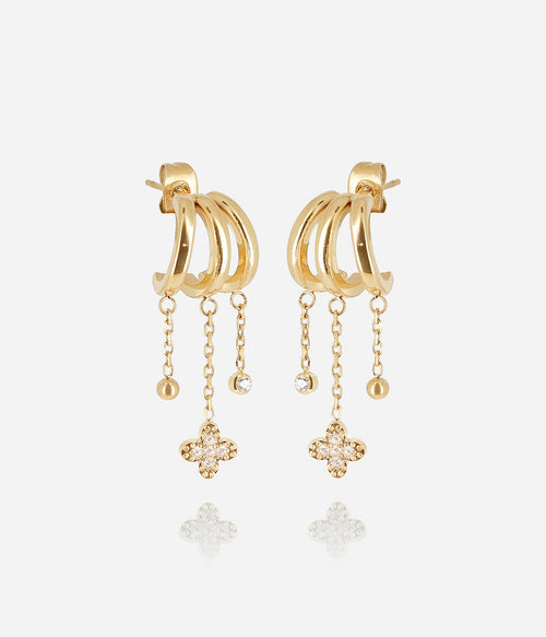 Boucles d'oreilles Cristina (Acier doré)