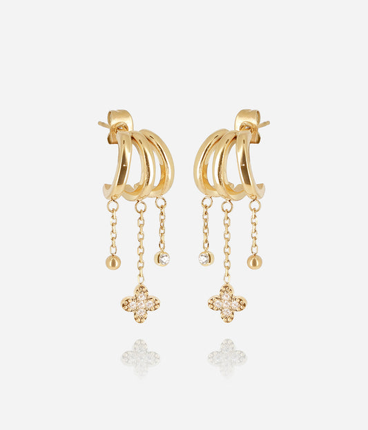 Boucles d'oreilles Cristina (Acier doré)