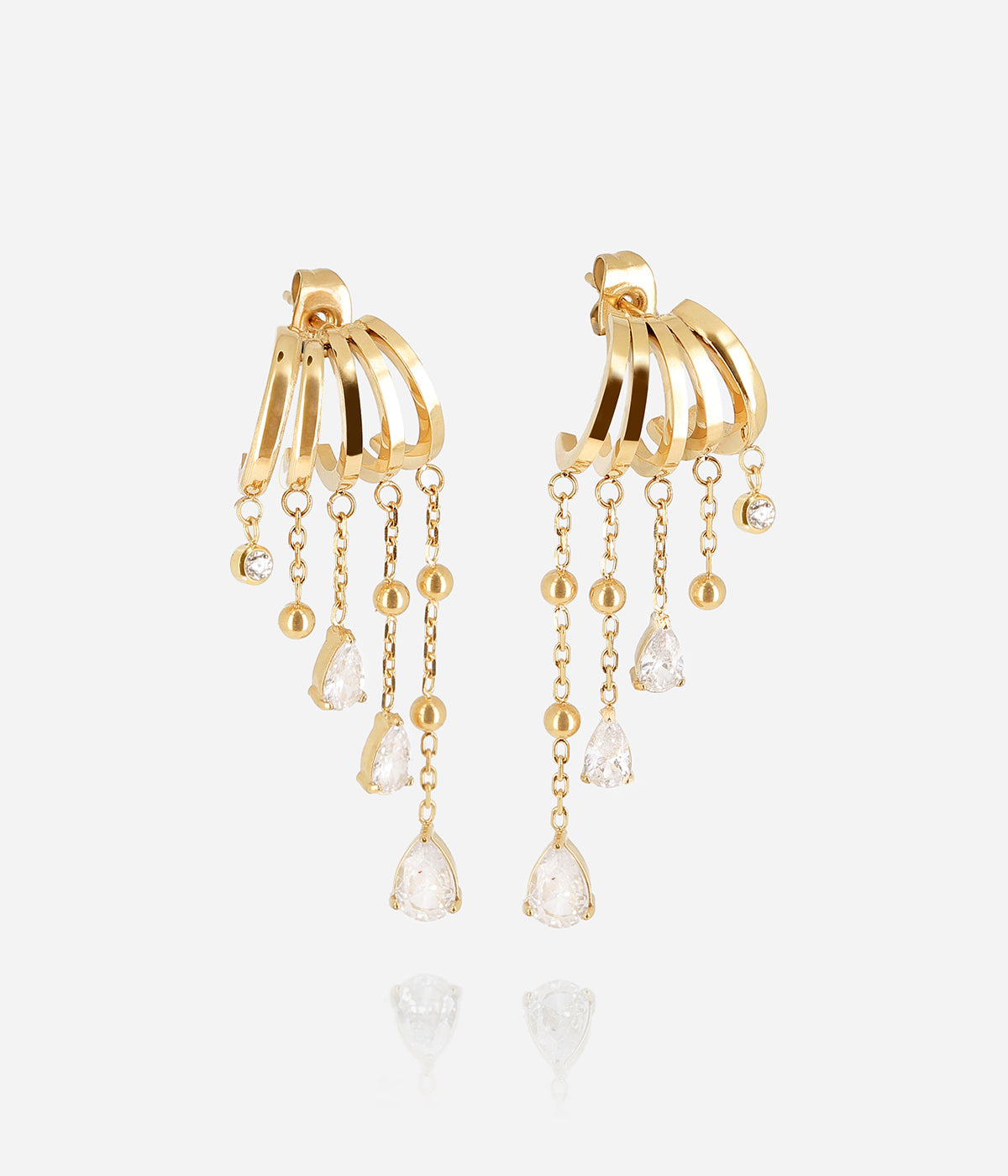 Boucles d'oreilles Maria (Acier doré)
