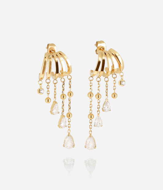 Boucles d'oreilles Maria (Acier doré)