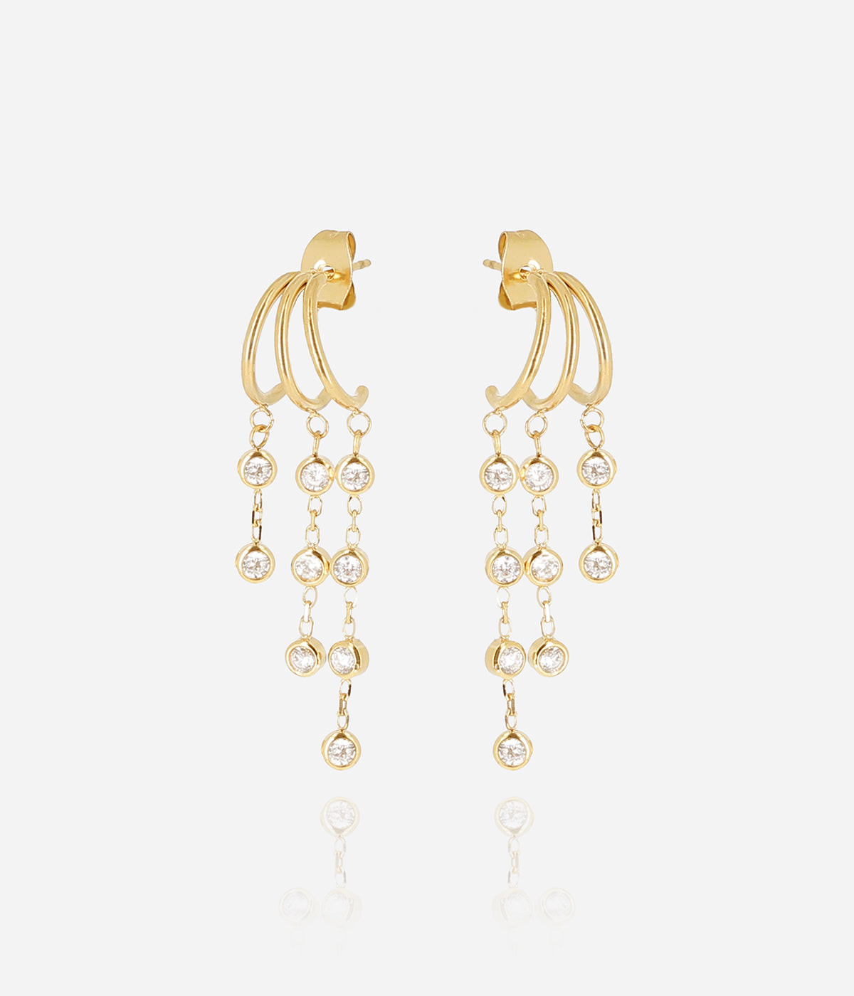 Boucles d'oreilles Teresa (Acier doré)