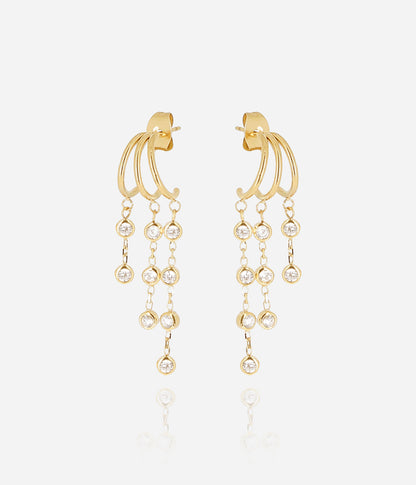 Boucles d'oreilles Teresa (Acier doré)