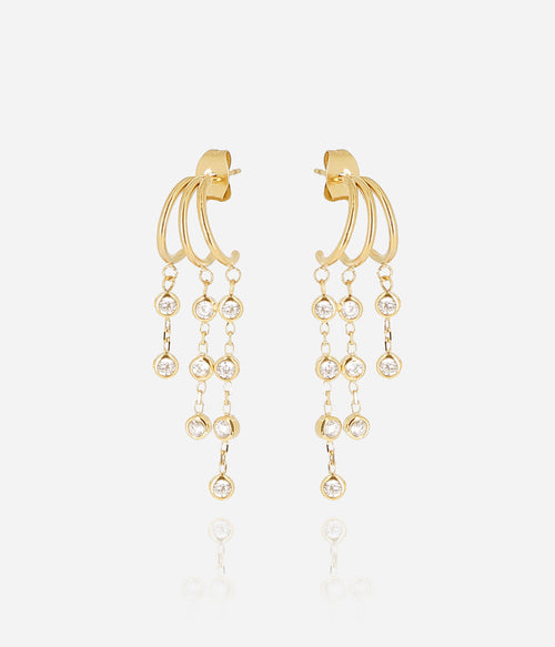 Boucles d'oreilles Teresa (Acier doré)