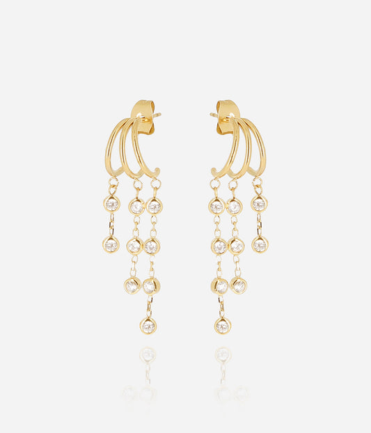 Boucles d'oreilles Teresa (Acier doré)