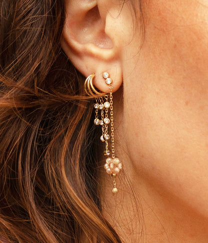 Boucles d'oreilles Bacca (Acier doré)
