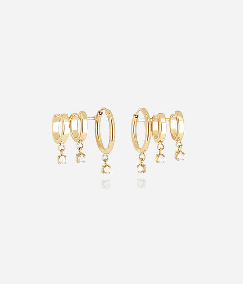 Boucles d'oreilles Leti (Acier doré)