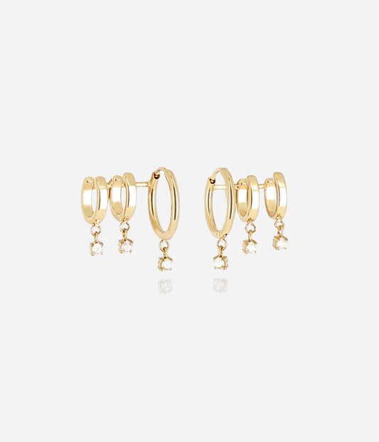 Boucles d'oreilles Leti (Acier doré)
