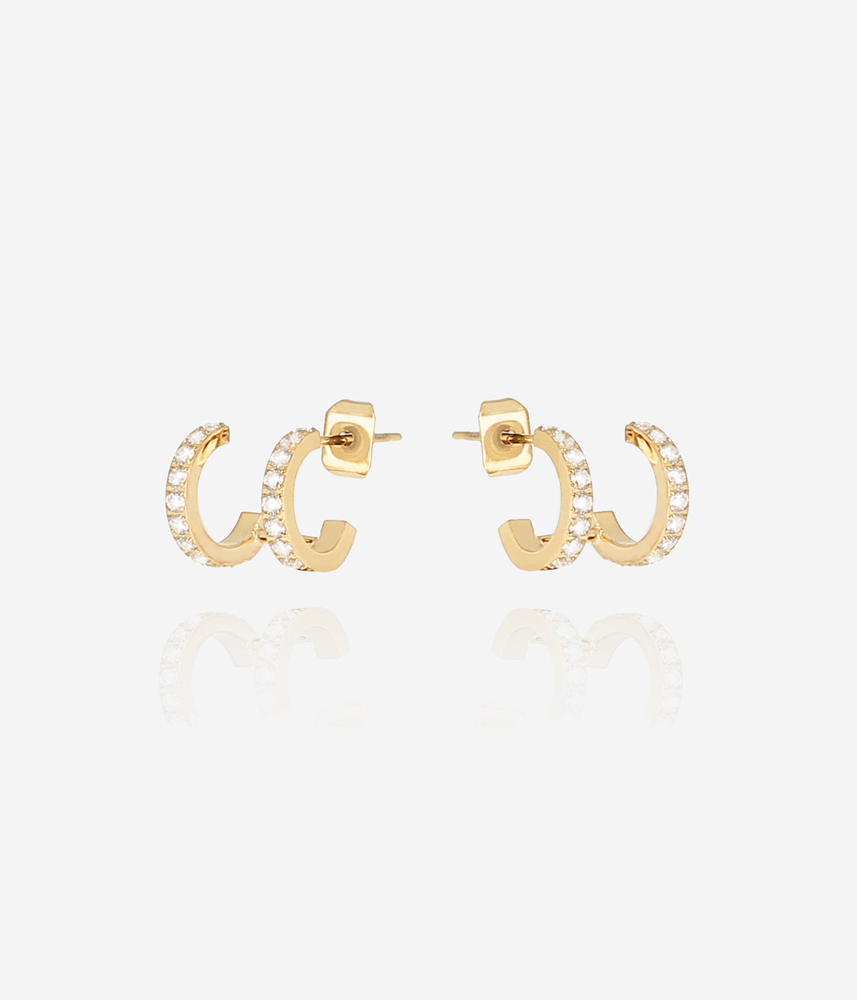 Boucles d'oreilles Xavi (Acier doré)