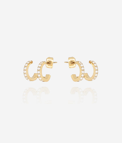 Boucles d'oreilles Xavi (Acier doré)