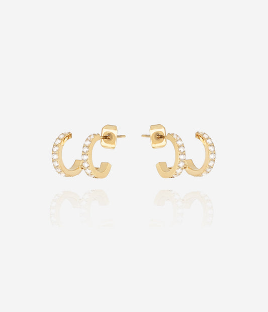 Boucles d'oreilles Xavi (Acier doré)