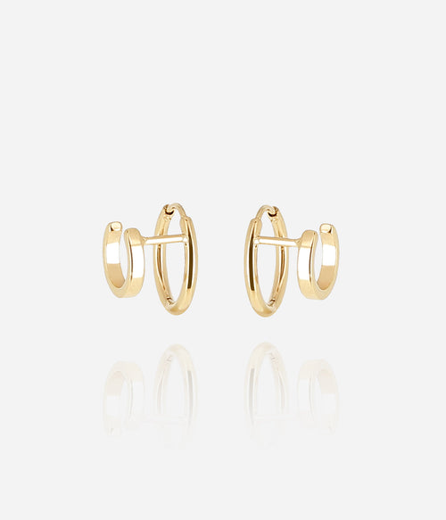 Boucles d'oreilles Ancila (Acier doré)
