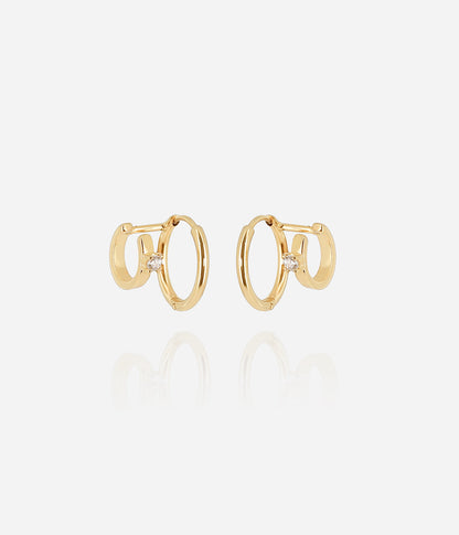 Boucles d'oreilles Blasa (Acier doré)