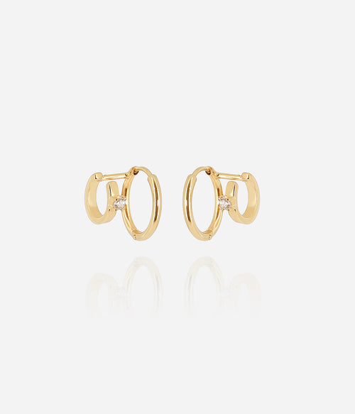 Boucles d'oreilles Blasa (Acier doré)