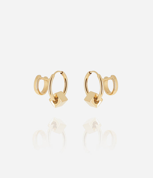 Boucles d'oreilles Gilda (Acier doré)