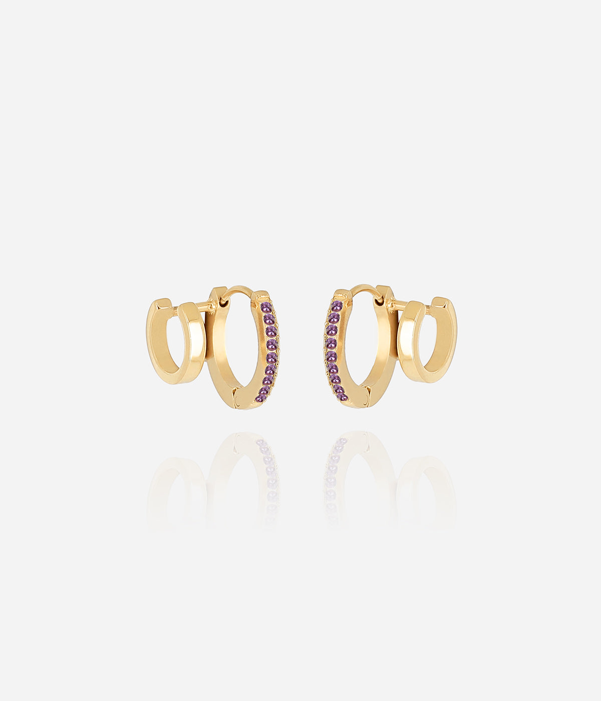 Boucles d'oreilles Uria (Acier doré)