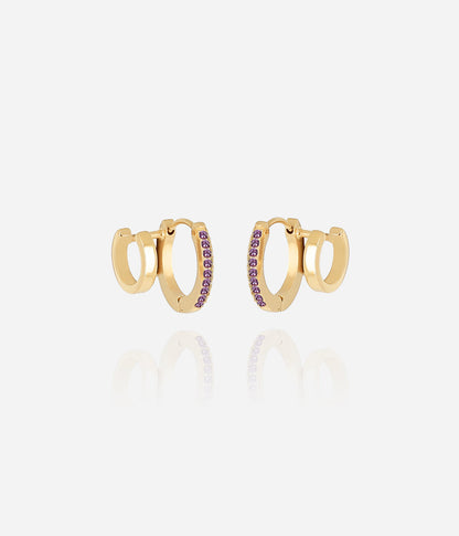 Boucles d'oreilles Uria (Acier doré)