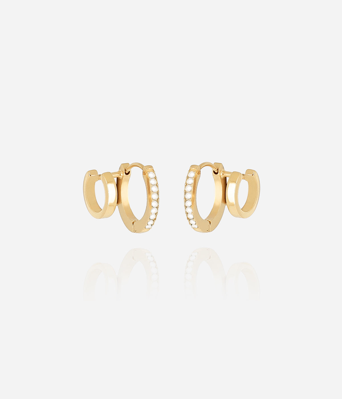 Boucles d'oreilles Uria (Acier doré)