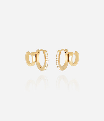 Boucles d'oreilles Uria (Acier doré)
