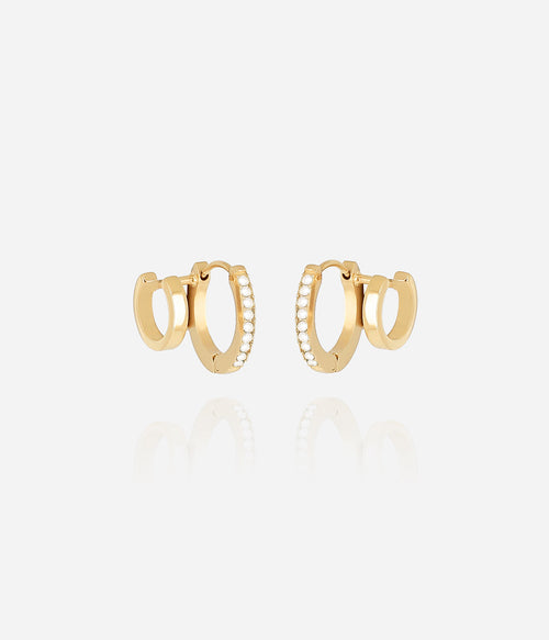 Boucles d'oreilles Uria (Acier doré)