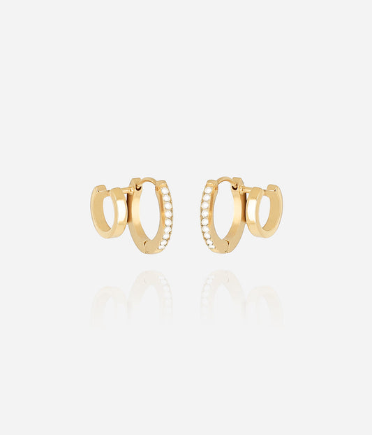 Boucles d'oreilles Uria (Acier doré)