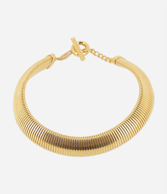 Collier Jonc Lucide (Acier doré)