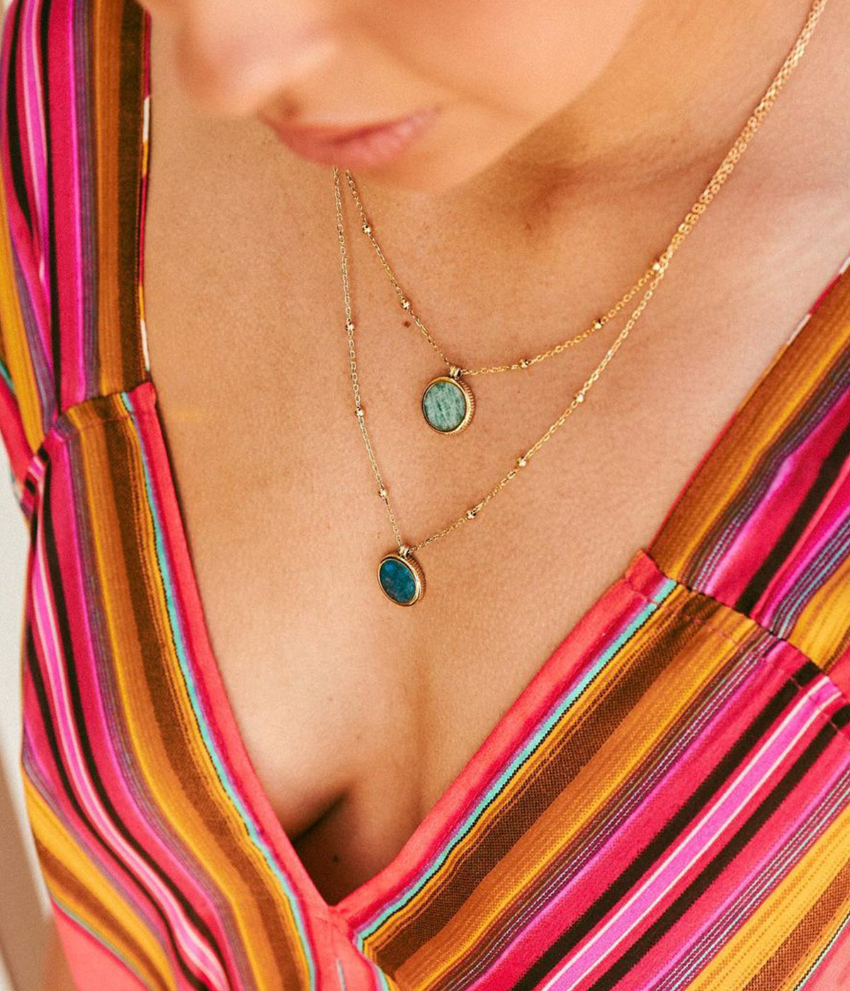 Collier Pearl (Acier doré)