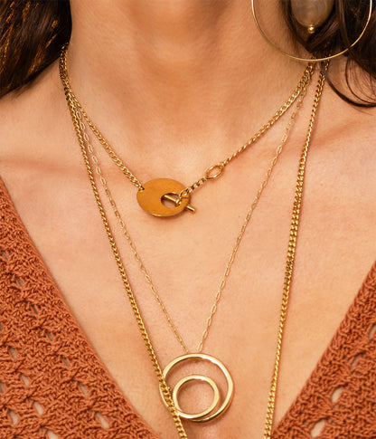 Collier Dinos (Acier doré)