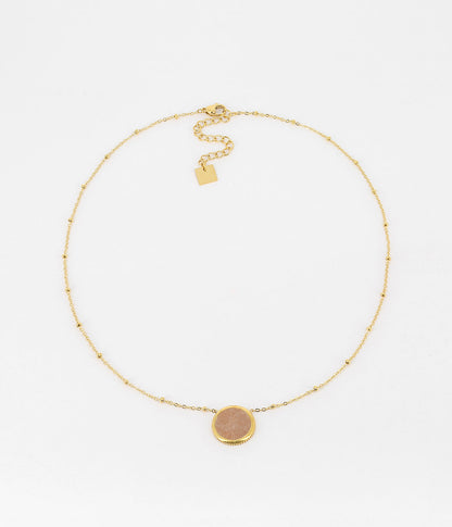 Collier Pearl (Acier doré)