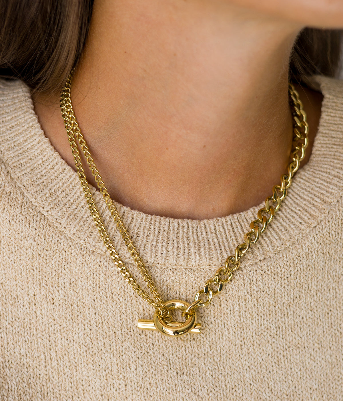 Collier Hevea (Acier doré)