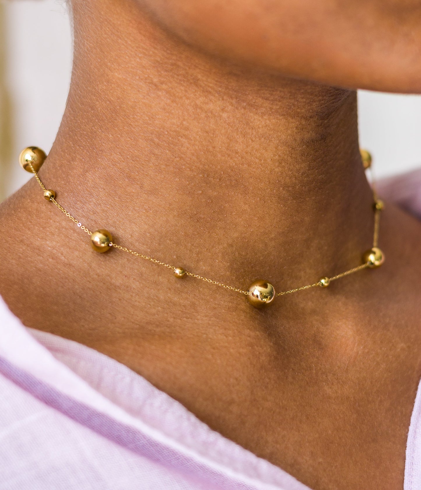 Collier Senia (Acier doré)