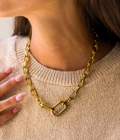 Collier Avenir (Acier doré)