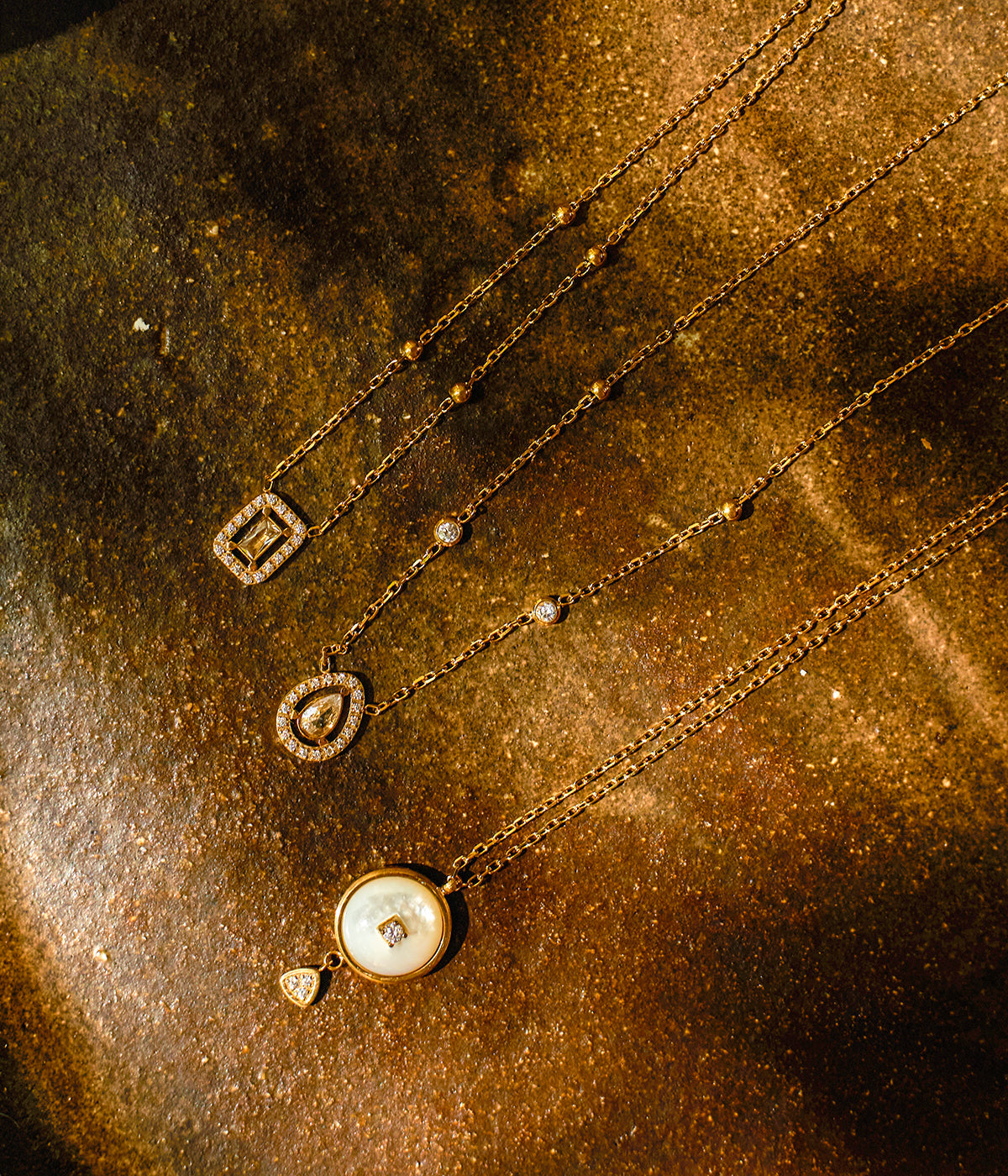 Collier Dalna (Acier doré)