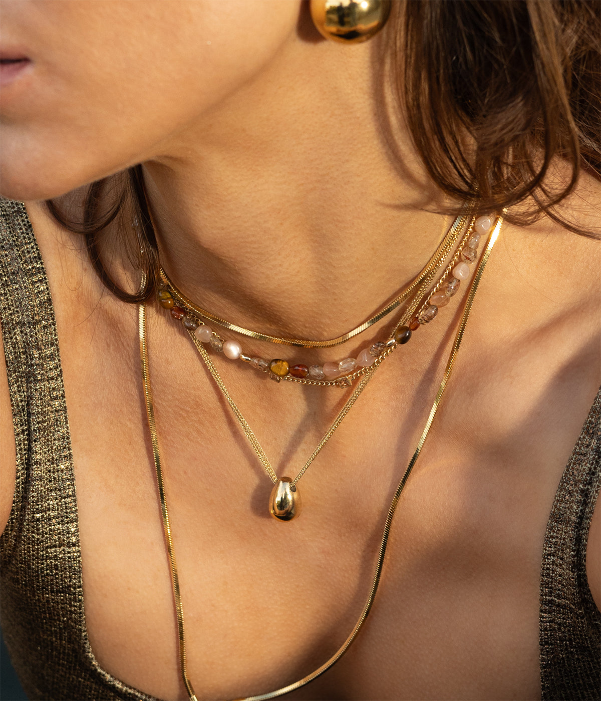 Collier Dejar (Acier doré)