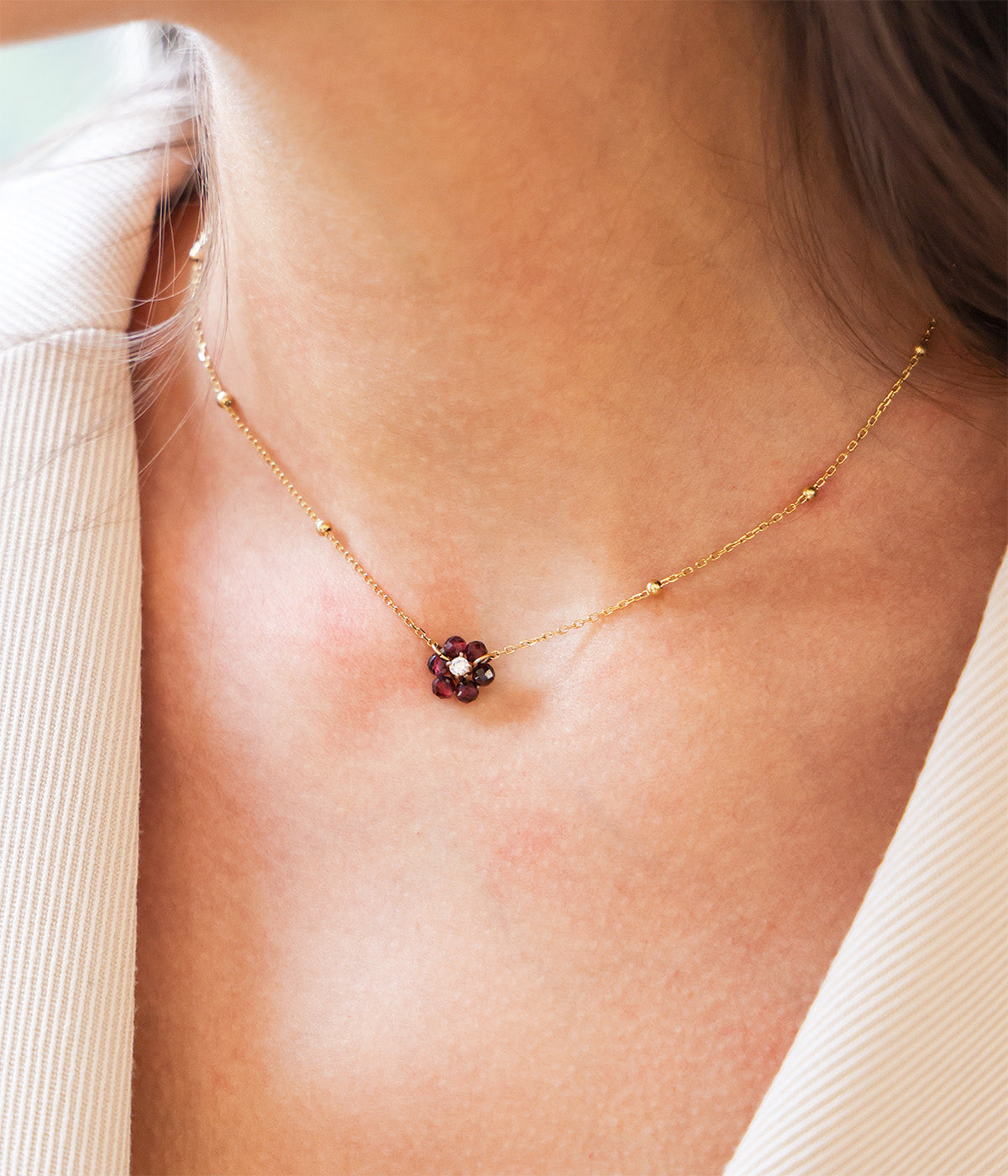 Collier Petalo (Acier doré)