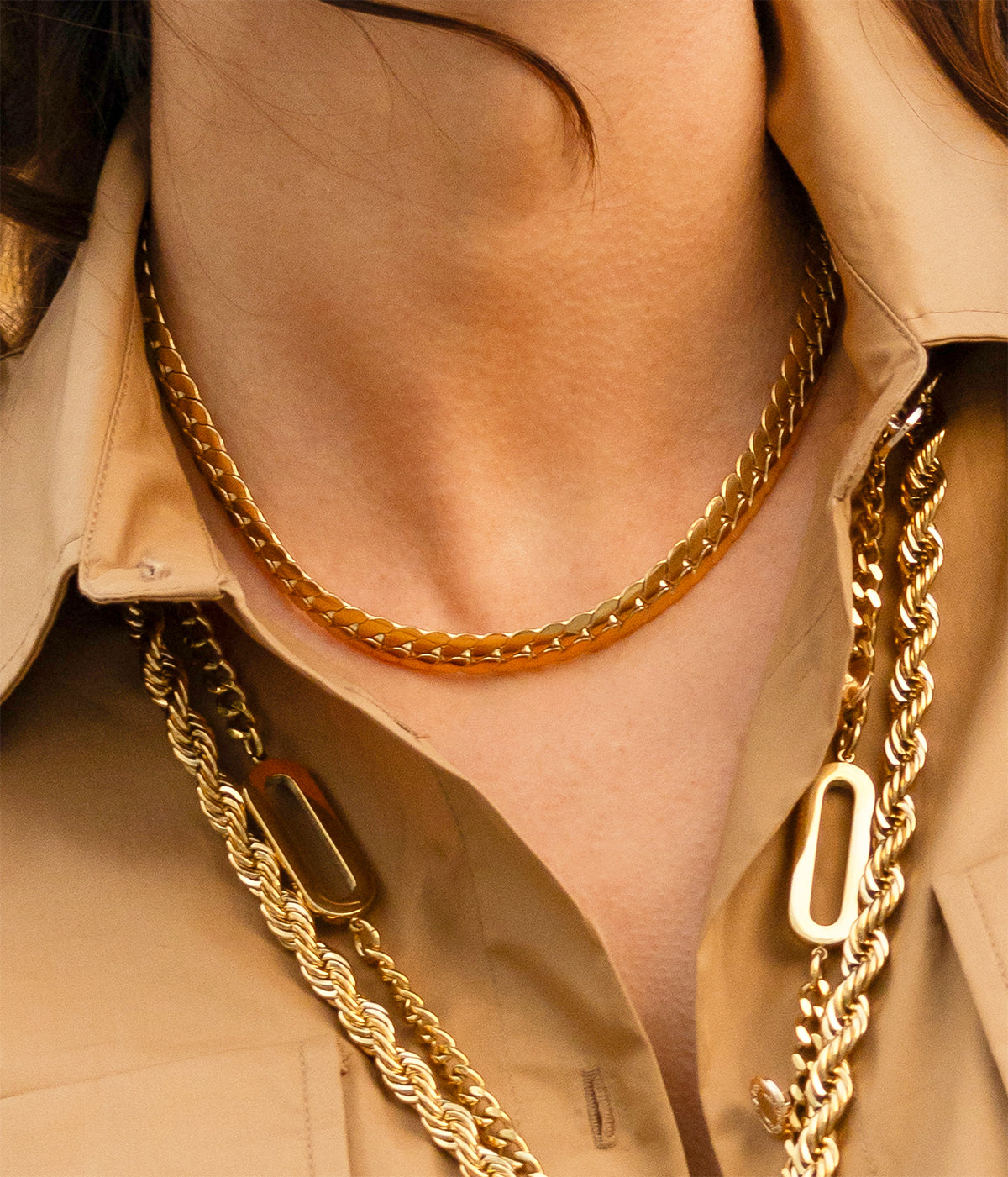 Collier Baldo (Acier doré)