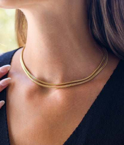 Collier Doble (Acier doré)