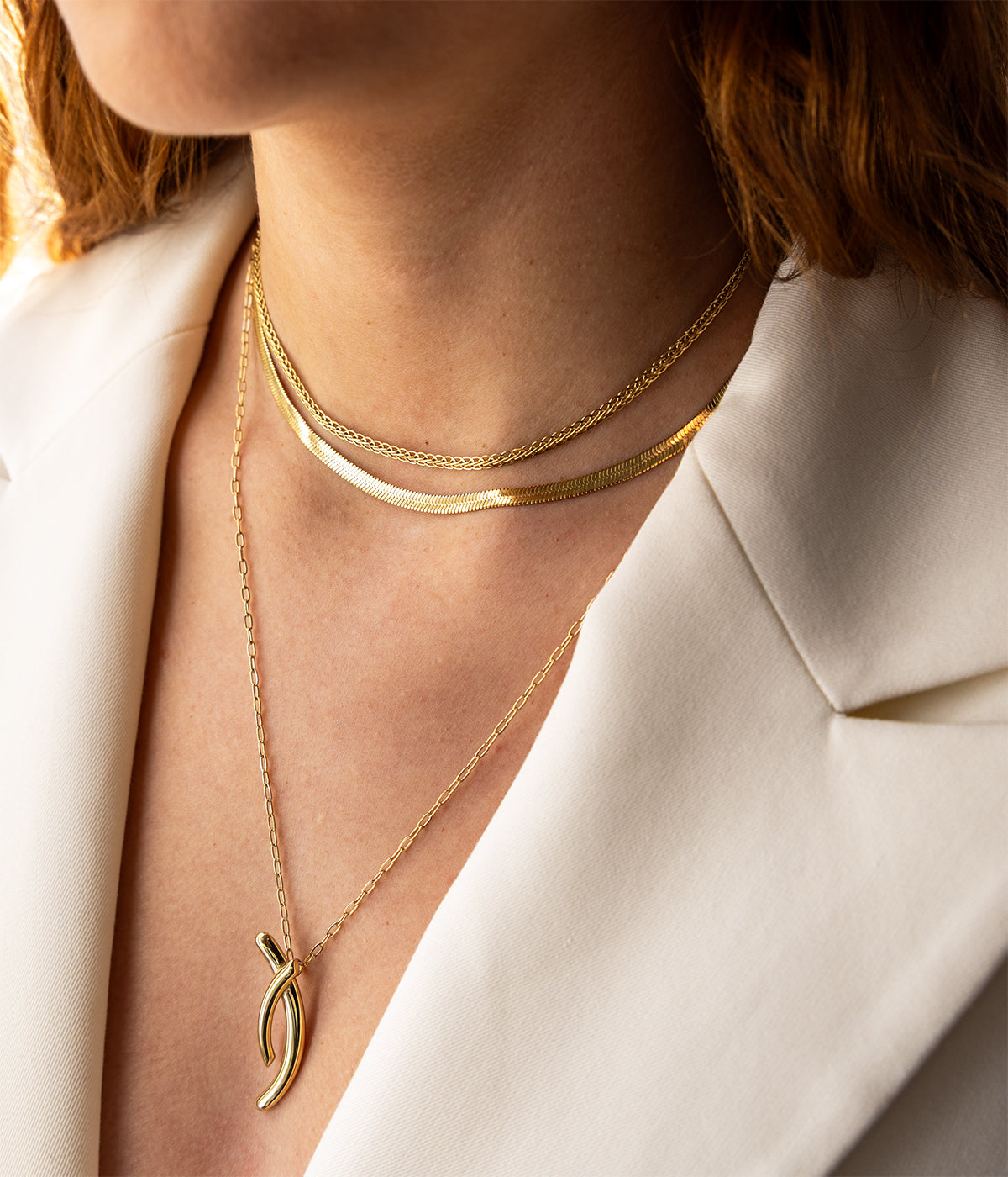 Collier Valeria (Acier doré)