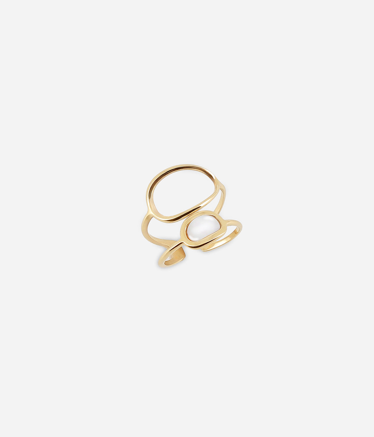 Bague Apola (Acier doré)