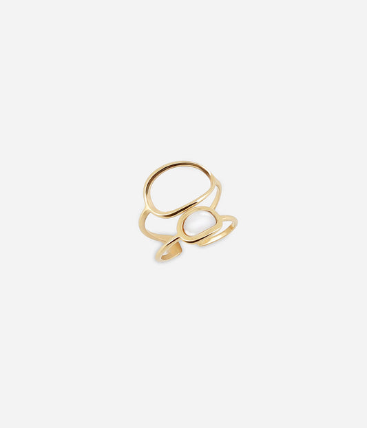 Bague Apola (Acier doré)