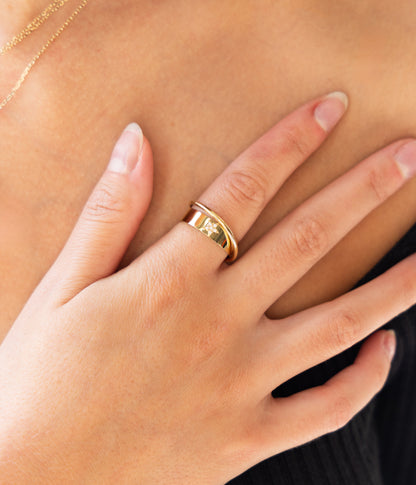 Bague Themis (Acier doré)
