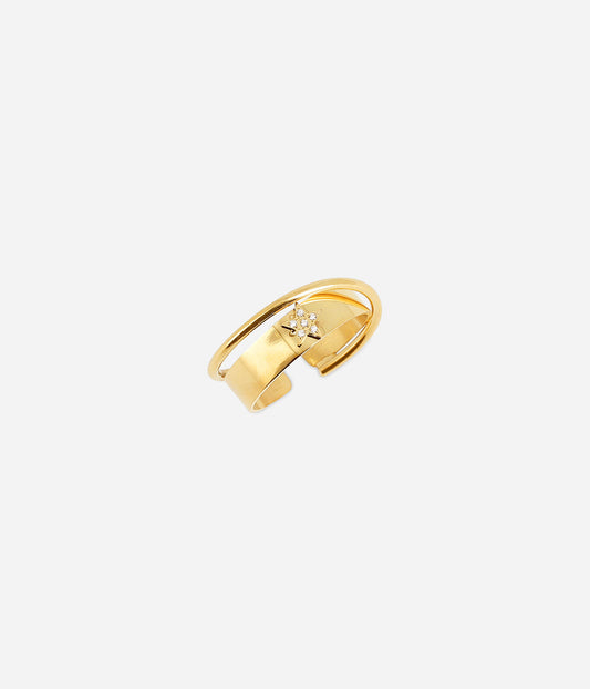 Bague Themis (Acier doré)